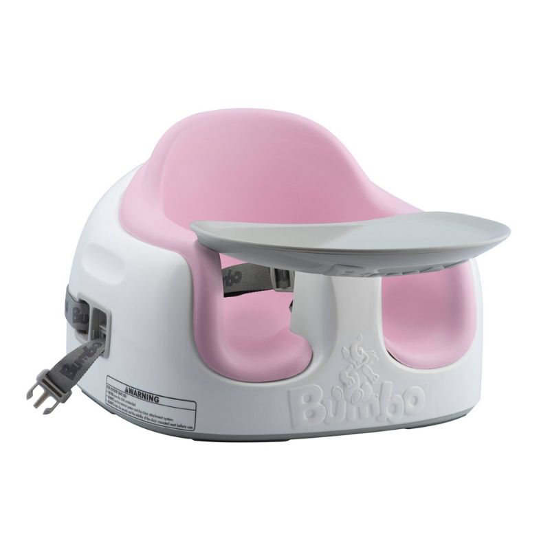 Photo 1 of Bumbo Baby Toddler Adjustable Height 3-in-1 Non-Slip Booster Seat, Light Pink - 13 X 13 X 11 Inches
