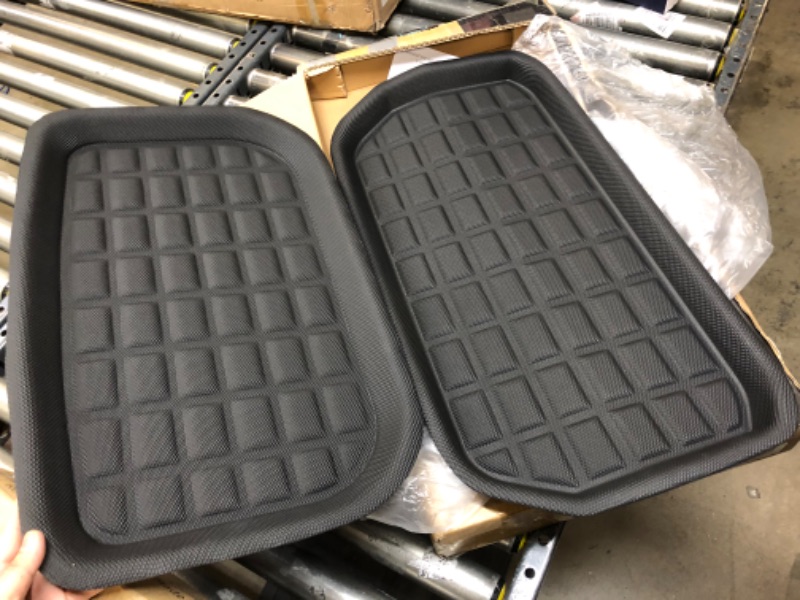 Photo 2 of LDCRS Tesla Model Y Front Trunk & Rear Sub Trunk Mats 2023 2022 2021 - All Weather Front Trunk Mats - Premium 3D Waterproof Rear Trunk Mats Without Logo - Heavy Duty Non Slip Frunk & Trunk Liners