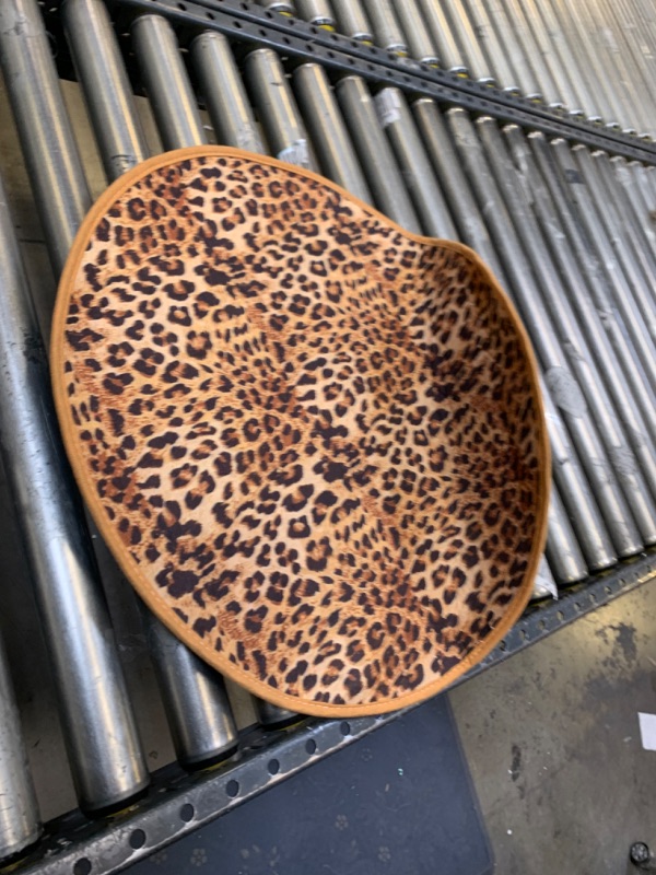 Photo 1 of 24" Round  Leopard Print Bathroom Mat --- No Box Packaging, Minor Use, Slightly Dirty from Shipping and Handling, Tape on Item
