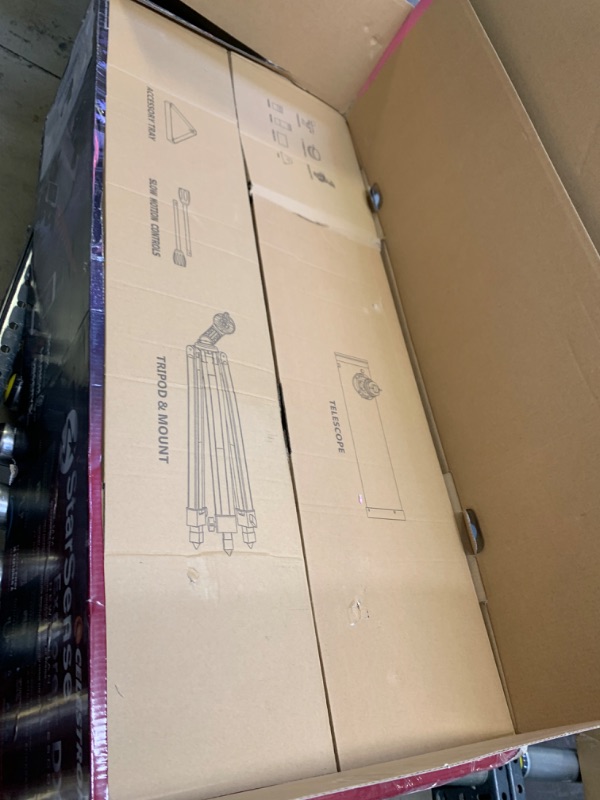 Photo 1 of Celestron – StarSense Explorer DX 130AZ Smartphone App-Enabled Telescope – Works with StarSense App to Help You Find Stars, Planets & More – 130mm Newtonian Reflector – iPhone/Android Compatible --- Box Packaging Damaged, Moderate Use, Missing Parts
