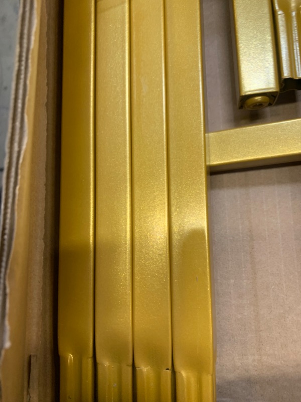 Photo 1 of 6.6FT x 5FT Gold Wedding Arches for Ceremony Rectangular Metal Balloon Arch Stand Kit Garden Floral Square Arch Frame Background for Anniversary Birthday Party Bridal Shower Decoration Home Decor 6.6FT x 5FT Gold1.5-A --- Box Packaging Damaged, Moderate U