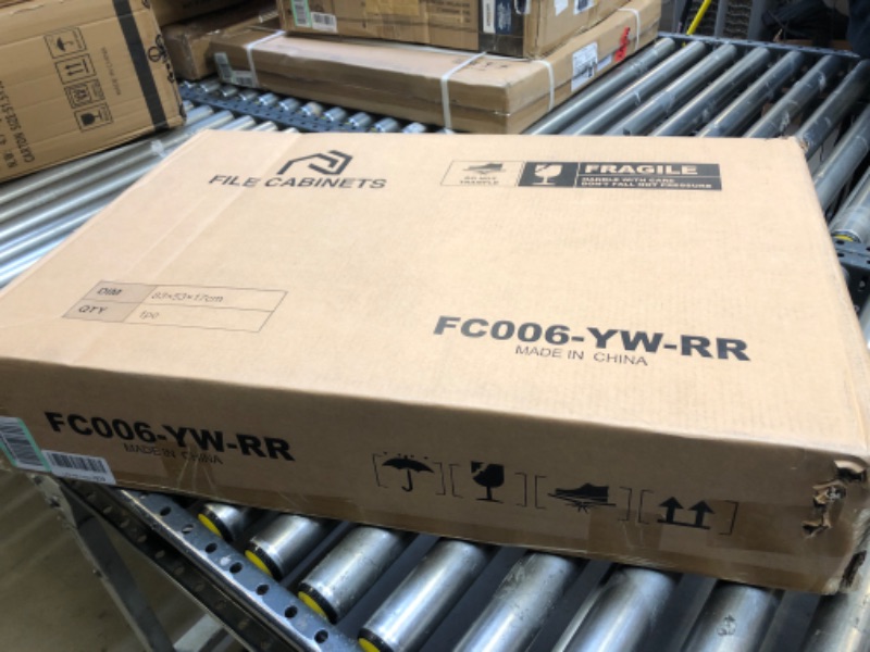 Photo 1 of Rolanstar File Cabinet 3 Drawers with 1 Lock, Rolling Mobile Filing Cabinet, Under Desk Vertical File Cabinet with 5 Wheels for Letter Sized Documents, Hanging File Folders,Home Office Rustic Brown