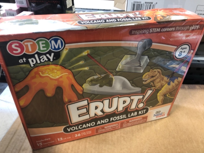 Photo 2 of ERUPT Volcano & Fossil Science Lab Kit For Kids Ages 8+ - 15 STEM Career Experiments and Activities | Learn About Dinosaurs,---Factory sealed 
