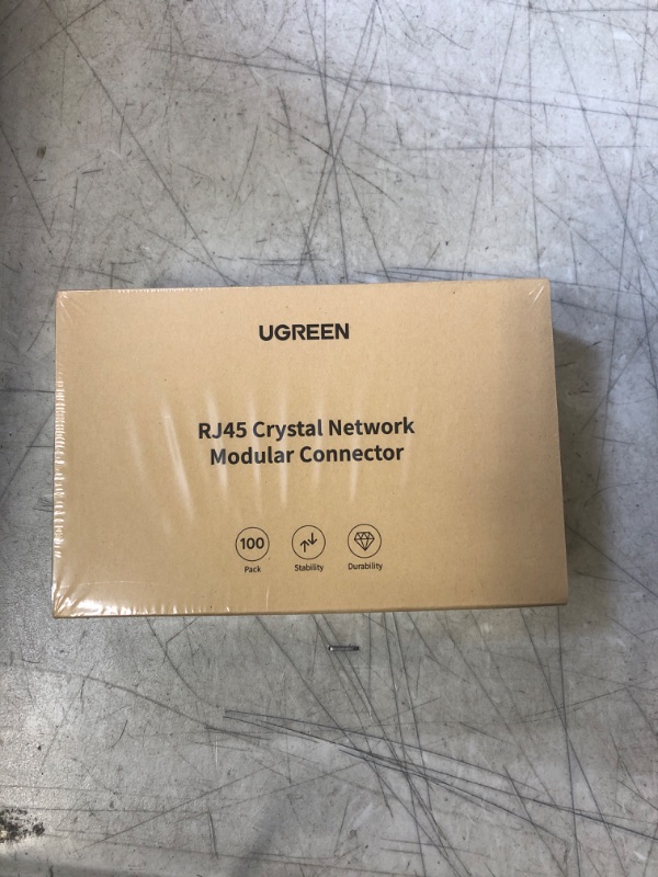 Photo 2 of UGREEN RJ45 Connector Cat6 100 Pack Cat6 Cat5e RJ45 Pass Through Plug Ends Ethernet Cable Crimp Network LAN Connector Crystal