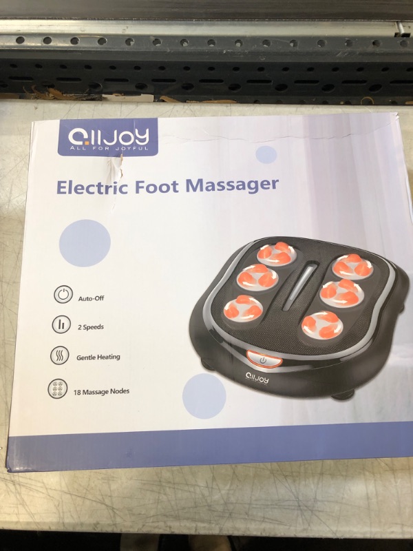 Photo 4 of Foot Massager with Heat, Alljoy Shiatsu Heated Electric Foot Massager Deep Kneading Feet & Back Massager Machine for Muscle Fatigue Relief, Home and Office Use