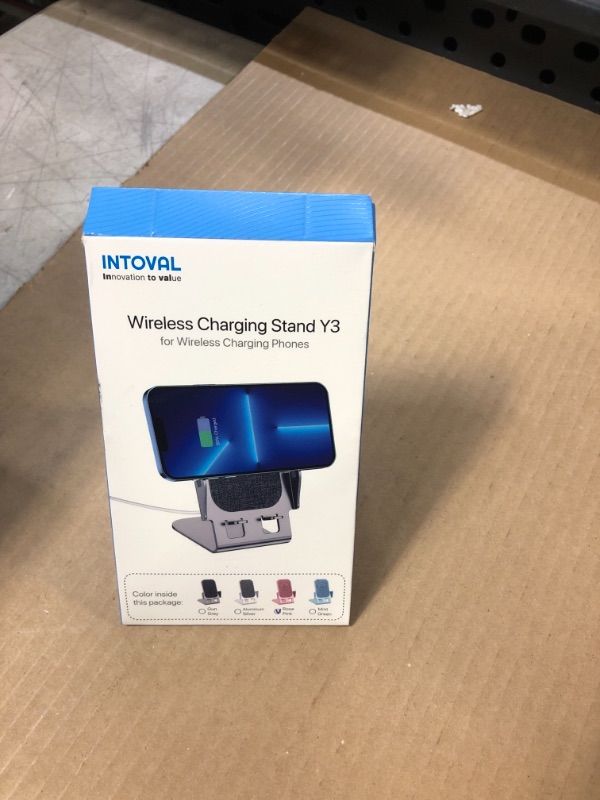 Photo 1 of Intoval Fast Wireless Charger Stand, for iPhone 14/14 Pro/14 Pro Max/13/12/SE/11/XS/XR/X Samsung Galaxy S22/S21/S20/S10/S9/S8/Note 20 Ultra/10/9 and Other Wireless Charging Phones(Y3,Pink)