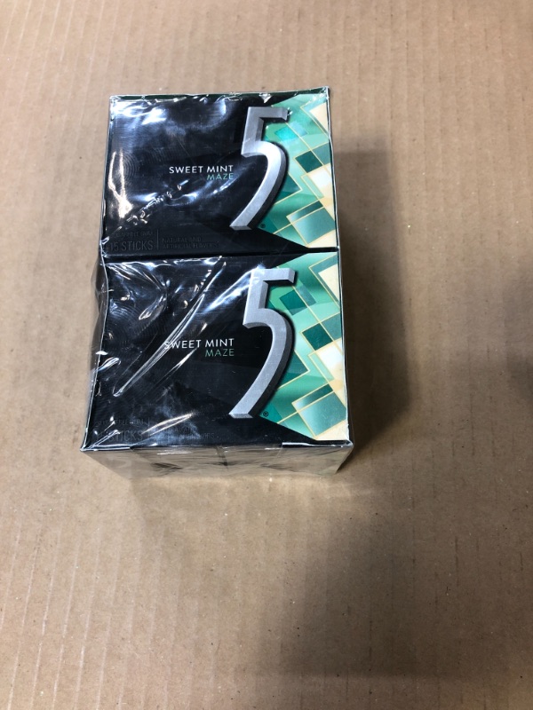 Photo 2 of 5 Gum Sweet Mint Sugarfree Gum, 15 Piece (10 Packs) Maze Exp 03/01/23