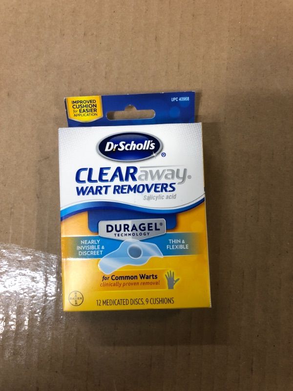 Photo 1 of Dr. Scholl's Dr. Scholls ClearAway Wart Remover with Duragel Technology, 9ct / Clinically Proven Wart Removal of Common Warts with Discreet T