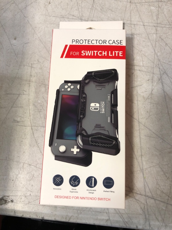 Photo 1 of Letobee Protective Case for Nintendo Switch Lite, 2022 UPGRADED Latest Ergonomic Design Comfortable Grip with 2 Pack Thumb Grip Cap & HD Screen Protector SET Rose