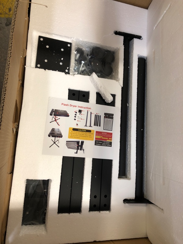 Photo 1 of VEVOR Flash Dryer 18x24Inch Silk Screen Dryer Electrical Control Box Flash Dryer for Screen Printing Adjustable Stand & Screen Printing Machine 4 Color 1 Station Screen Printing Press 21.7X 17.7 Inch Flash Dryer + Printing Machine