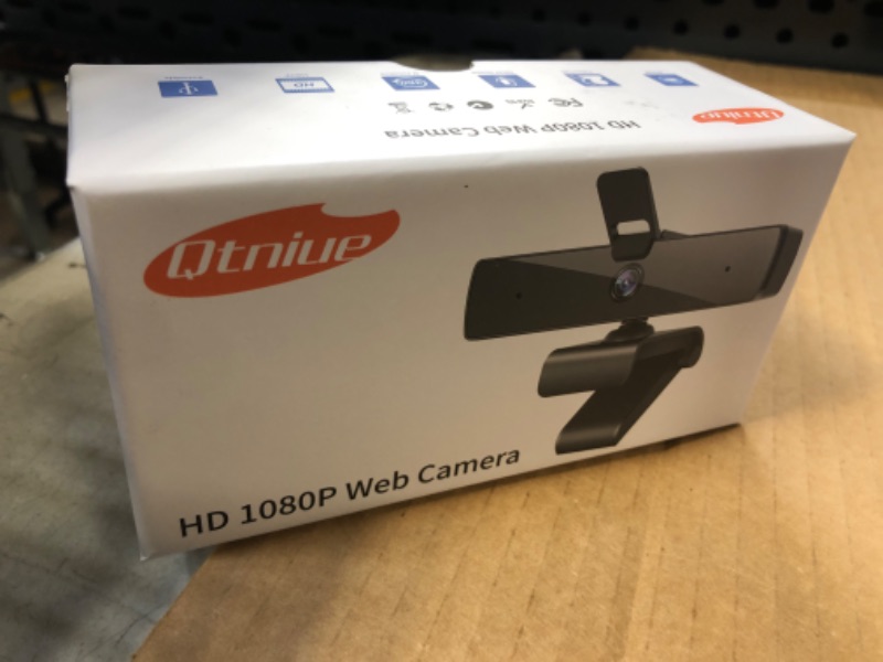 Photo 2 of Qtniue Webcam with Microphone and Privacy Cover, FHD Webcam 1080p, Desktop or Laptop and Smart TV USB Camera for Video Calling, Stereo Streaming and Online Classes 30FPS