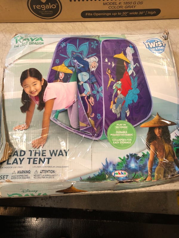 Photo 3 of Disney's Raya and the Last Dragon Raya Kids Pop Up Tent Children's Playtent Playhouse for Indoor Outdoor, Great for Pretend Play in Bedroom Or Park! for Boys Girls Kids Infants & Baby,506211-1SOC
MINOR DAMAGE TO BOX