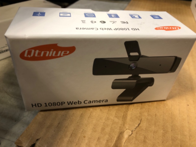 Photo 2 of Qtniue Webcam with Microphone and Privacy Cover, FHD Webcam 1080p, Desktop or Laptop and Smart TV USB Camera for Video Calling, Stereo Streaming and Online Classes 30FPS