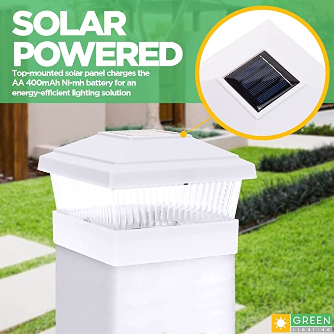 Photo 1 of 1pack  GreenLighting Classic #2 Fence Solar Lights - Outdoor Solar Post Lights for Deck Lamp Post - 5x5 Solar Post Cap Lights