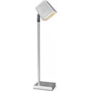 Photo 1 of JALVDE Battery Operated Table Lamp, Rechargeable Cordless LED Desk Lamp Minimalist 6000mAh Battery Powered Lamp Dimmable Portable Light (Silver)