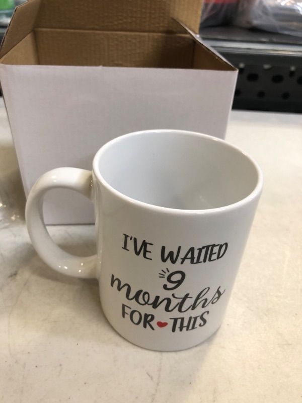 Photo 2 of YHRJWN - New Mom Gifts, I've Waited 9 Months for This Mug, Gifts for Expecting Mom, Expectant Mothers Pregnant Women Gifts on Mother's Day, Birthday, Christmas, After Birth 11Oz White