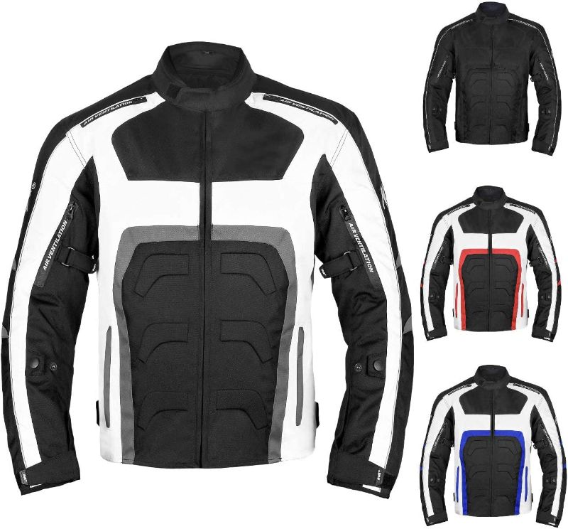 Photo 1 of HWK Textile Motorcycle Jacket For Men Dualsport Enduro Motorbike Biker Riding Jacket Breathable CE ARMORED WATER RESISTANT 
USE STOCK PHOTO AS REFERENCE