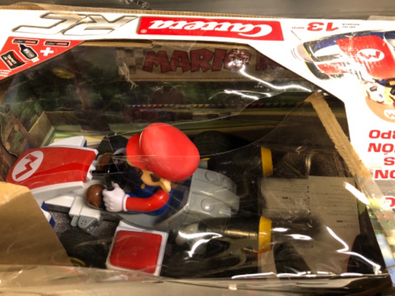 Photo 2 of Carrera RC Officially Licensed Mario Kart Racer 1: 16 Scale 2.4 Ghz Remote Radio Control Car Vehicle Mario Kart Race Kart - Mario
BOX IS SLIGHTLY DAMAGED