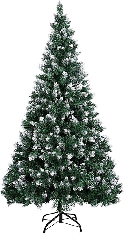 Photo 1 of 7 ft Artificial Christmas Tree, Premium Xmas Trees with 900 Branch Tips, Including Metal Foldable Base Hinge Stand Easy Setup  - BOX DAMAGED -