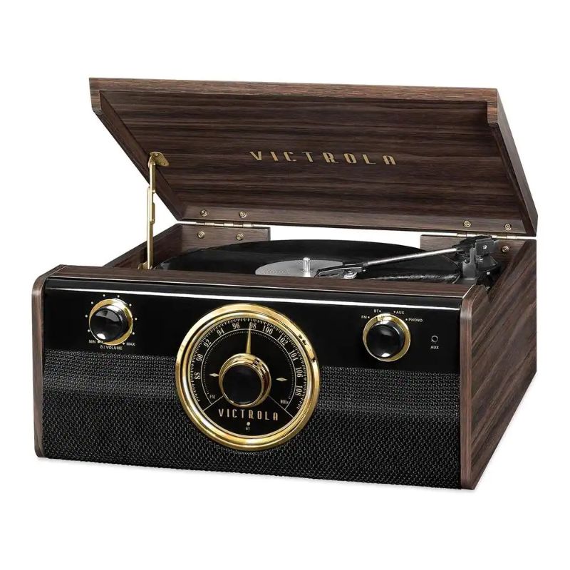 Photo 1 of Victrola Wood Metropolitan Mid Century Modern Bluetooth Record Player with 3-Speed Turntable and Radio