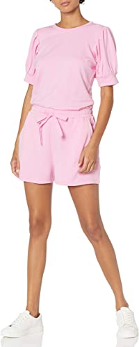 Photo 1 of Daily Ritual Women's Puff-Sleeve Supersoft Terry Romper - MEDIUM -