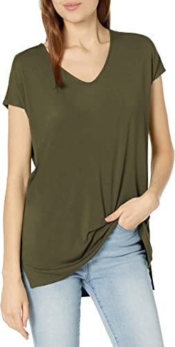 Photo 1 of Daily Ritual Women's Jersey Oversized-Fit Dolman-Sleeve V-Neck Tunic - LARGE -