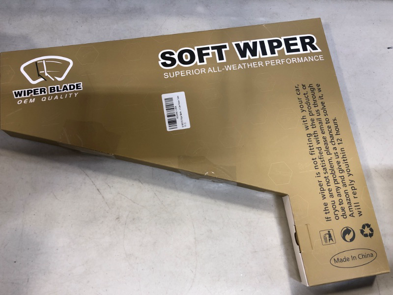 Photo 1 of Borrzhi Wiper Blades, Windshield Wiper Blade 22 and 21 Inch, OEM Quality Wiper Blade, All-Seasons Wiper Blades (Set of 2) Fit U/J-Hook, With Extra 1 Piece Windshield Glass Washer Tablet. 22" + 21" Pair for Front windshield