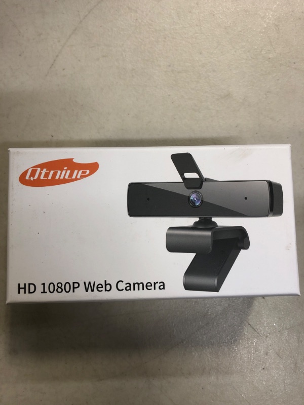 Photo 2 of Qtniue Webcam with Microphone and Privacy Cover, FHD Webcam 1080p, Desktop or Laptop and Smart TV USB Camera for Video Calling, Stereo Streaming and Online Classes 30FPS-----factory sealed