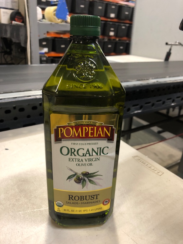 Photo 2 of Pompeian USDA Organic Robust Extra Virgin Olive Oil, First Cold Pressed, Full-Bodied Flavor, Perfect for Salad Dressings & Marinades, 48 FL. OZ. 48 Fl Oz (Pack of 1)----exp date 08-2023