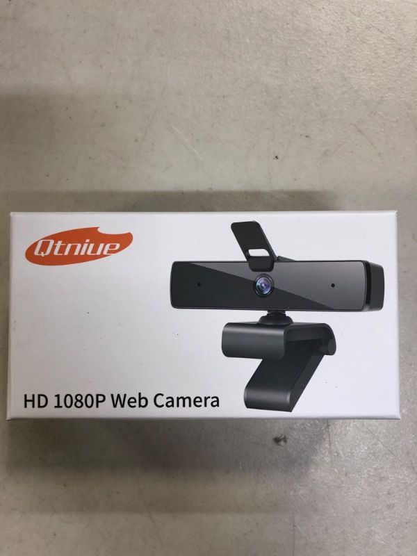 Photo 2 of Qtniue Webcam with Microphone and Privacy Cover, FHD Webcam 1080p, Desktop or Laptop and Smart TV USB Camera for Video Calling, Stereo Streaming and Online Classes 30FPS-----factory sealed
