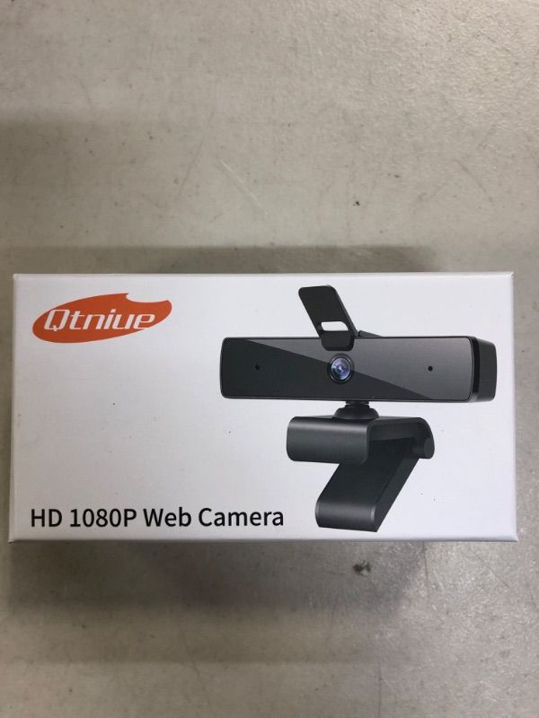 Photo 1 of Qtniue Webcam with Microphone and Privacy Cover, FHD Webcam 1080p, Desktop or Laptop and Smart TV USB Camera for Video Calling, Stereo Streaming and Online Classes 30FPS-----factory sealed