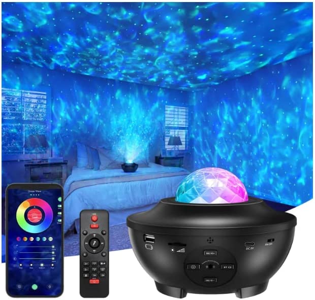 Photo 1 of Star Projector Galaxy Night Light Projector, With Remote Control&Music Speaker, Voice Control&Timer, Starry Light Projector For Baby Kids Adults Bedroom/Decoration/Birthday/Party