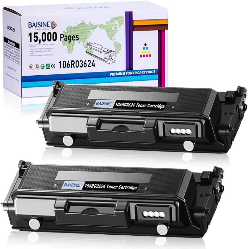 Photo 1 of WorkCentre 3335 Toner, BAISINE 2-Pack Compatible 106R03624 Toner Cartridges Replacement for Xerox WorkCentre 3335, WorkCentre 3345, Phaser 3330 Toner – Extra High Yield 15,000 Pages
