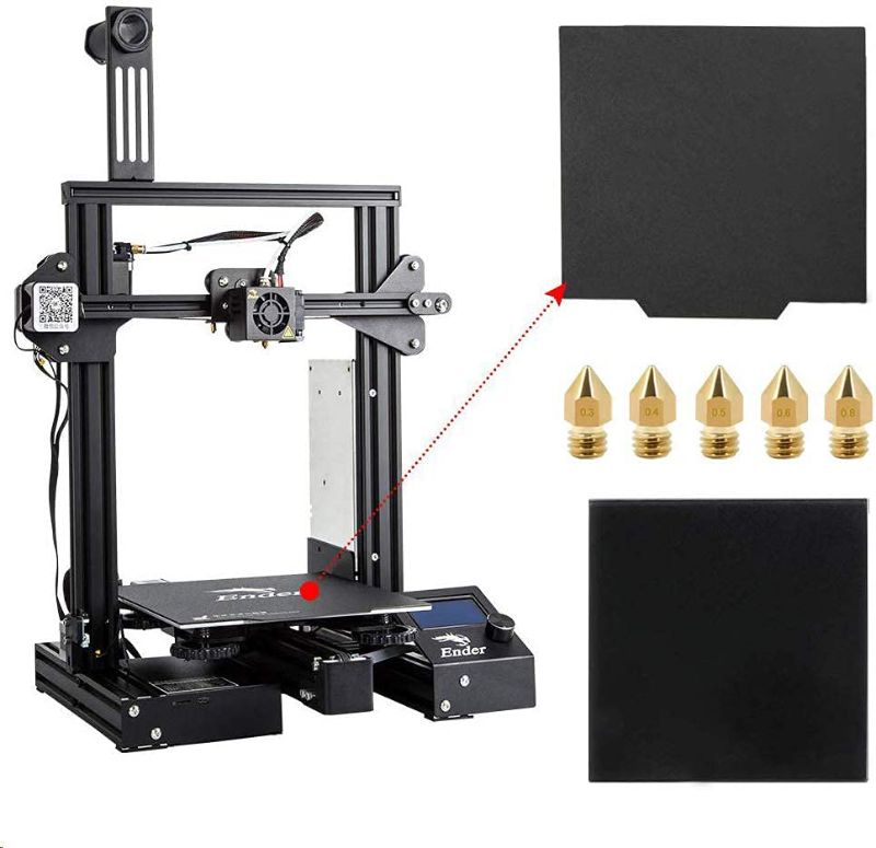 Photo 1 of COMGROW Creality Ender 3 Pro 3D Printer with Glass Plate, Upgrade Cmagnet Build Surface Plate and UL Certified Meanwell Power Supply Build Volume 220x220x250mm -- Minor use, Missing Parts