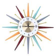 Photo 1 of 22 In. X 22 In. Modern Creative Metal Wall Clock Multi Color
