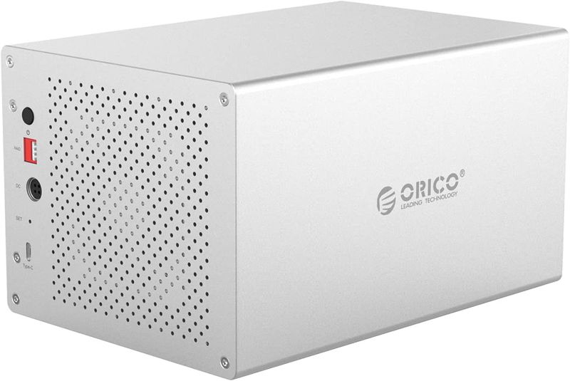 Photo 1 of ORICO 3.5'' Hard Drive Enclosure Type-C to SATA III Aluminum 5 Bay Raid External HDD Enclosure Up to 80TB Support RAID 0/1/3/5/10/JBOD/ClONE/Normal-WS500RC3 -- Box Packaging Damaged, Item is new