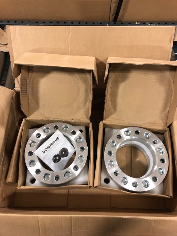 Photo 1 of DCVAMOUS 4PC 8x6.5 Wheel Spacers 1.5 Inch 14x1.5 Studs Compatible with Chevy GMC 8 Lug 8x165.1 for 1999-2010 Sierra Silverado 2500 3500 | 1997-2022 Express Savana 2500 3500 | 2014-2022 R-A-M 2500 3500 1.5 Inch-4 PCS