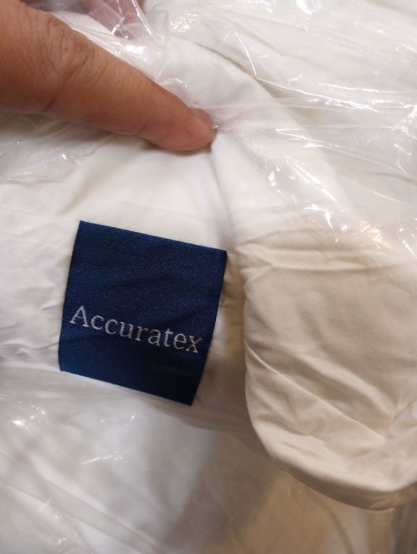 Photo 3 of ACCURATEX Premium Bed Pillows Queen Size Set of 2, Shredded Memory Foam Pillow Hybrid with Fluffy Down Alternative Fill Cotton Cover, Adjustable Firm Pillow for Side,Back Sleepers, Machine Washable --- minor used