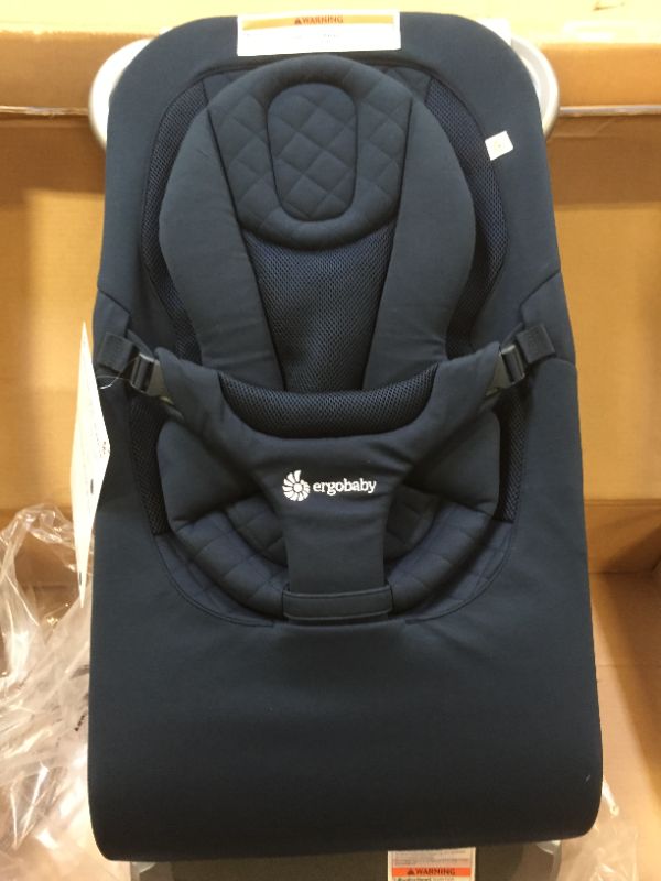 Photo 2 of Ergobaby Evolve 3-in-1 Bouncer, Adjustable Multi Position Baby Bouncer Seat, Fits Newborn to Toddler, Midnight Blue Bouncer Midnight Blue