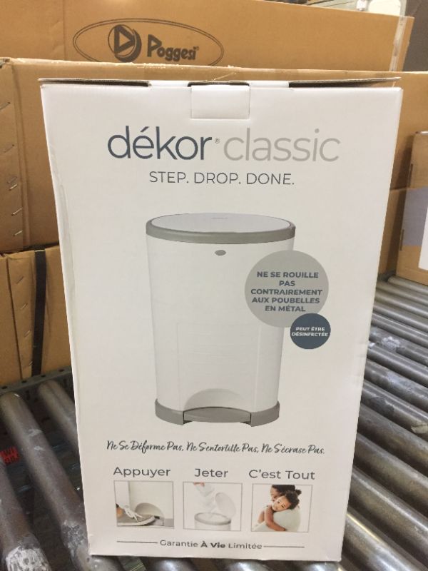 Photo 5 of Dekor Classic Hands-Free Diaper Pail | White | Easiest to Use | Just Step – Drop – Done | Doesn’t Absorb Odors | 20 Second Bag Change | Most Economical Refill System