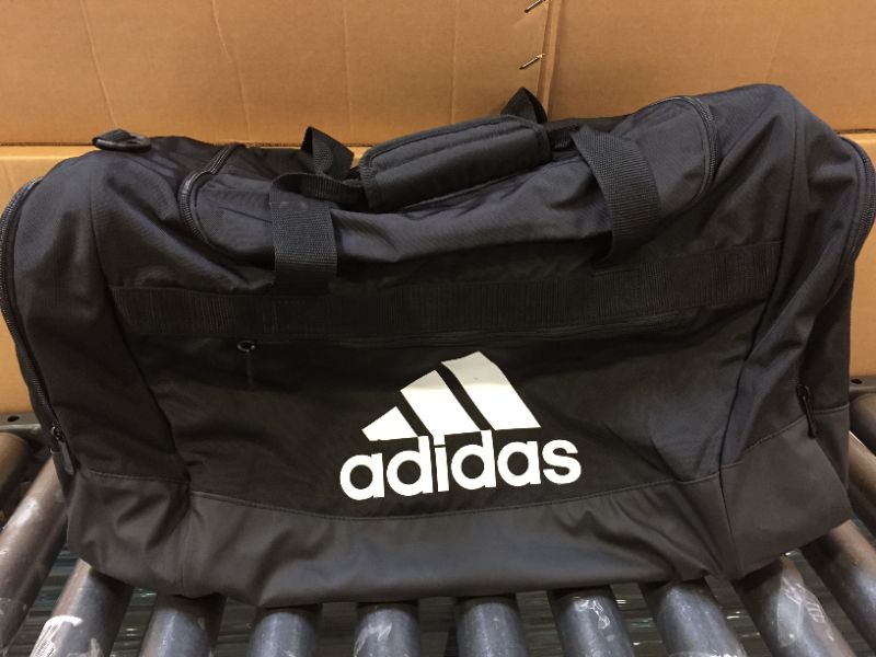 Photo 2 of adidas Defender 4 Medium Duffel Bag One Size Black/White  *** ITEM HAS WEAR FROM PRIOR USE ***