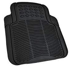 Photo 1 of BDK All Weather Rubber Floor Mats for Car SUV & Truck - 4 Pieces Set (Front & Rear), Trimmable, Heavy Duty Protection Black