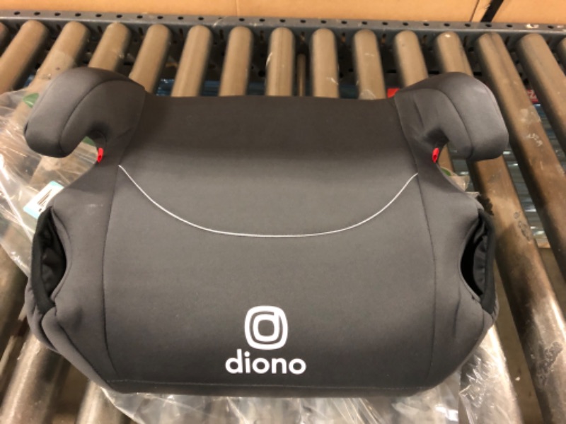 Photo 2 of Diono Solana, No Latch, Single Backless Booster Car Seat, Lightweight, Machine Washable Covers, Cup Holders, Charcoal Gray 2021 Single Charcoal Gray