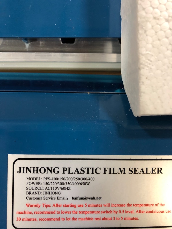 Photo 1 of 16 Inch Impulse Heat Sealer Manual Bags Sealer Sealing Machine Heating Closer for Plastic PE PP Mylar Poly Foil Bags Home Restaurant Food Storage with Extra Replace Element
