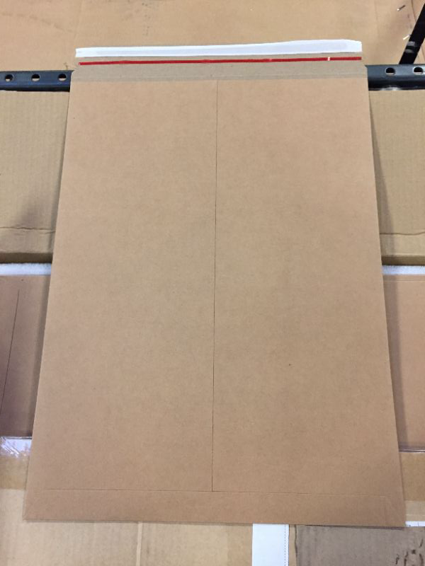 Photo 2 of Kraft Rigid Stay Flat Mailers, Self-Adhesive Cardboard Envelopes (13 x 18 in, 25 Pack)