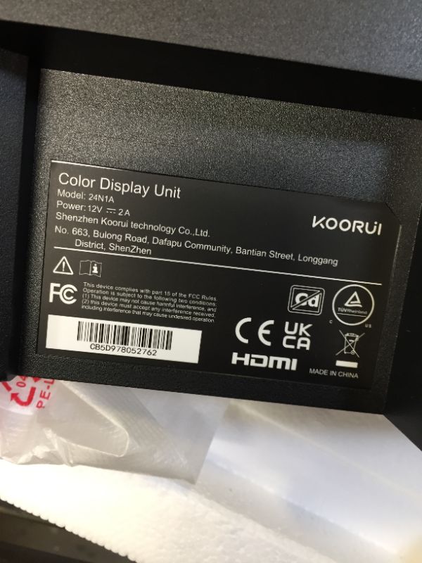 Photo 1 of KOORUI 24 Inch Computer Monitor Full HD 1920 x 1080p VA Display 75Hz 3000:1 Contrast Ratio with HDMI, VGA, Frameless, 75 x 75 mm VESA Mountable, Ergonomic Tilt, Black