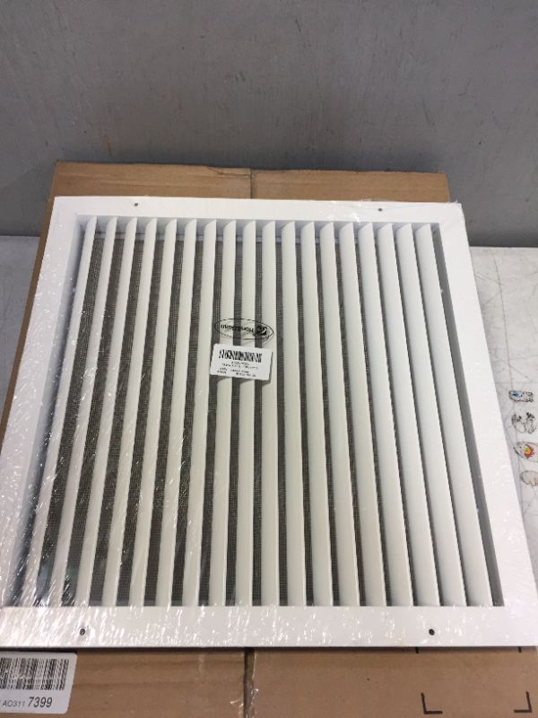 Photo 2 of 13.9"w X 13.9"h Shed Vent, Hon&Guan Aluminum Alloy Gable Vent, Door Vents For Interior Doors Dryer Vent Covers For Wall House[Outer Dimensions: 16"x 16"h].
