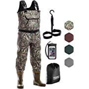 Photo 1 of Foxelli Neoprene Chest Waders, Camo Hunting & Fishing Waders for Men & Women with Boots, Waterproof Bootfoot Waders SIZE 9
