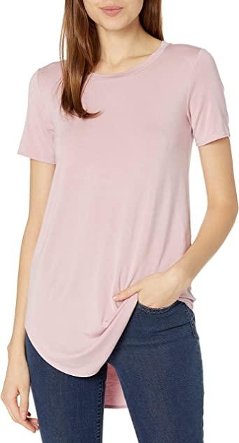 Photo 1 of Daily Ritual Women's Jersey Standard-Fit Short-Sleeve Open Crewneck Tunic