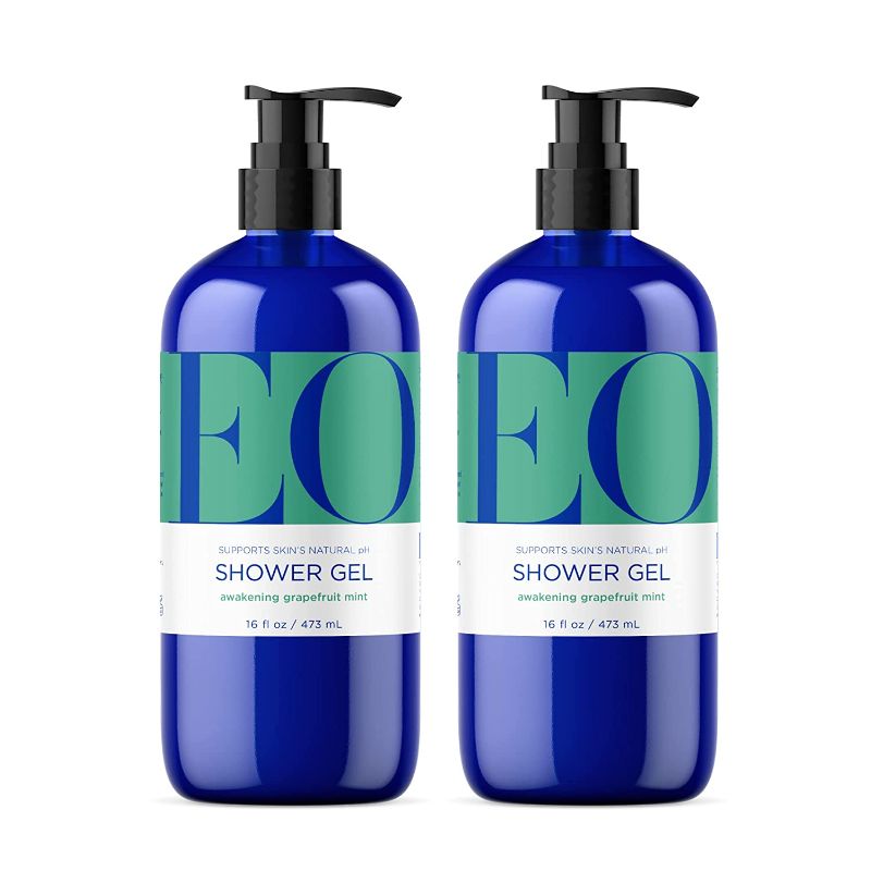 Photo 1 of 
EO Shower Gel Body Wash, 16 Ounce (Pack of 2), Grapefruit and Mint, Organic Plant-Based Skin Conditioning Cleanser with Pure Essentials Oils